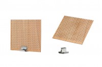 Drveni fitilj 70x60 mm sa metalnom osnovom za sveće - 5 kom