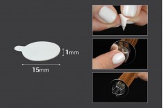 Dvostruko lepljive nalepnice za fitilje za sveće 15mm (akrilni materijal) - 56 kom