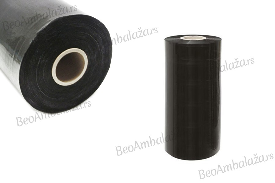 Crna streč folija (stretch film) za uvijanje paleta - širina 500 mm - težina 15,5 kg 