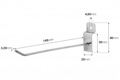 Metalna kukica 145mm za izlaganje proizvoda