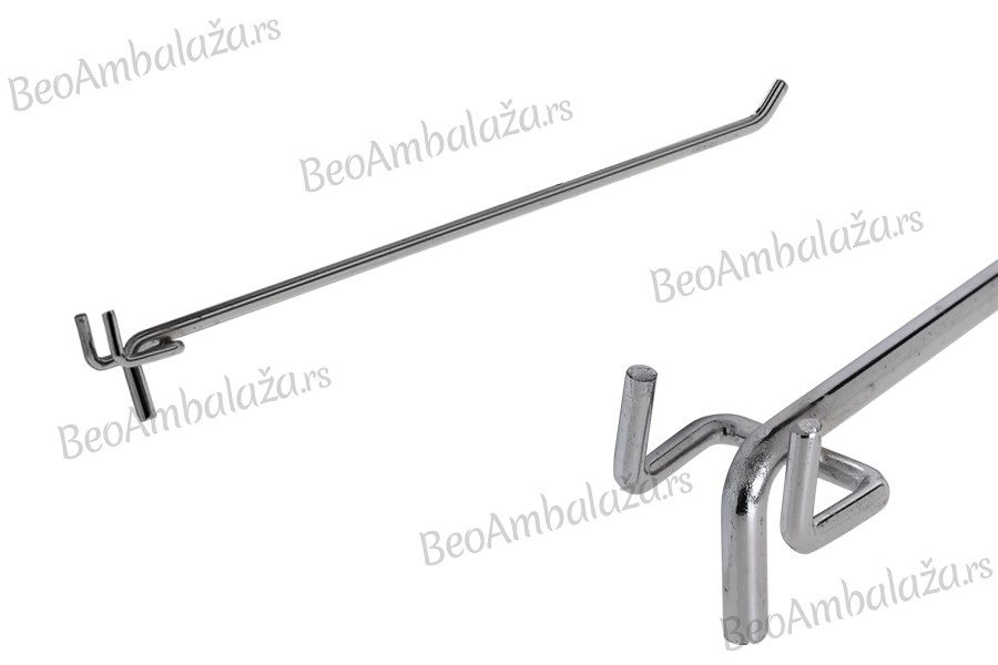 Metalna kukica 255mm za izlaganje proizvoda - 20 kom