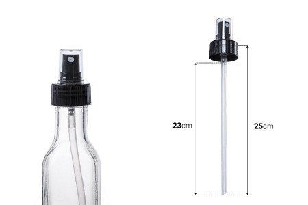 Plastični crni raspršivač PP31,5 za ulja sa providnim zatvaračem-dimenzije_slike