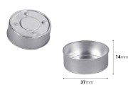 Aluminijumski okrugli držač za svećice 37x14 mm - 100 kom Aluminijumski okrugli držač za svećice 37x14 mm - 100 kom