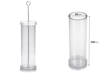 Plastični kalup za sveće P6x20 cm cilindričnog oblika-dimenzije_slike