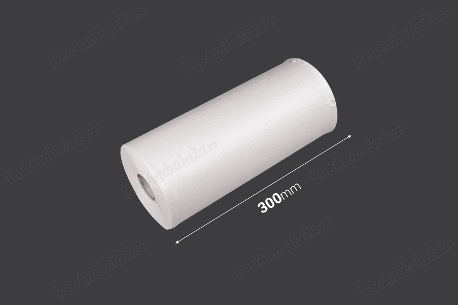 Beli saćasti papir za umotavanje, rolna od 100m - širina 300mm-dimenzije_slike