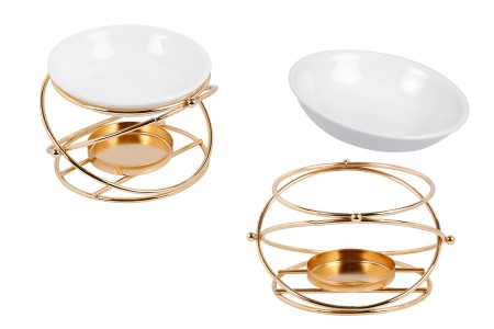 Okrugli metalni osveživač prostora sa keramičkom posudom za voskove i ulja-slika_proizvoda