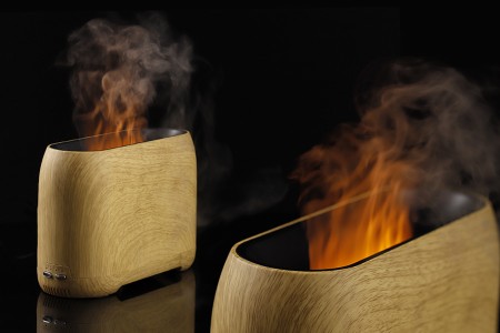 Aromaterapijski uređaj sa ultrazvučnom tehnologijom i vizuelnim efektom plamena-grupa_slika