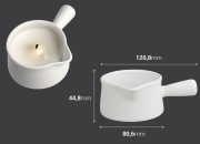 Keramička posuda 140mL sa drškom i izlivom za vosak za masažu Keramička posuda 140mL sa drškom i izlivom za vosak za masažu