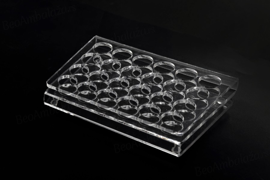 Postolje – štand plexiglass 165x120x28 sa silikonskim nogicama – 24 otvora ( veličina rupe 21 mm )