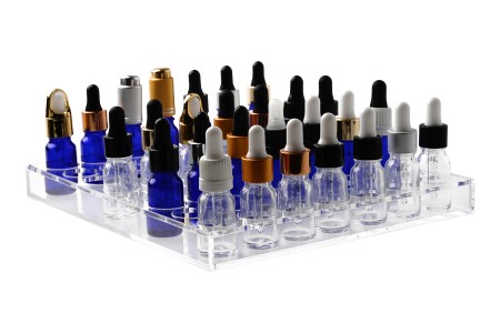 Stalak (postolje) od pleksiglasa 264x232x26mm - 56 otvora prečnika 27,5mm-grupa_slika