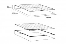 Stalak (postolje) od pleksiglasa 264x232x26mm - 56 otvora prečnika 27,5mm