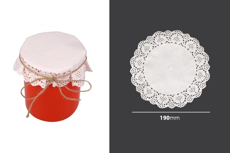Ukrasni čipkani papirni pokrivači u beloj boji 190 mm - 100 kom-dimenzije_slike