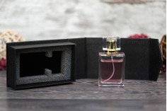 Luksuzna crna kutija 139x89x45mm sa magnetnim zatvaranjem, za bočicu za parfeme od 50mL