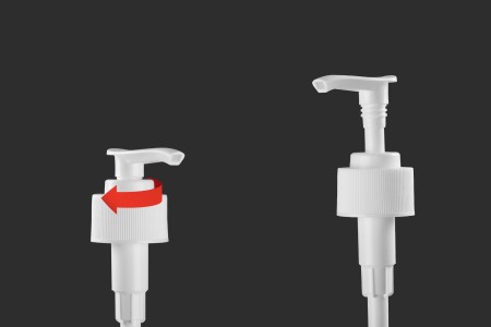 Plastična bela pumpica 28/410 za kreme sa zaštitnim mehanizmom-slika_proizvoda