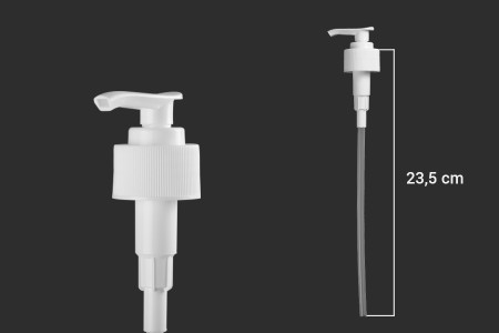Plastična bela pumpica 28/410 za kreme sa zaštitnim mehanizmom-dimenzije_slike