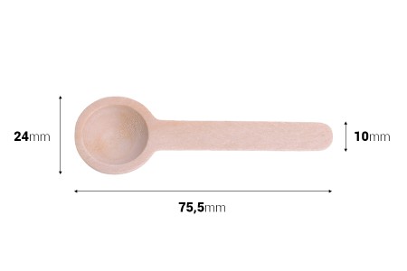 Drvene kašićice 75,5 mm - 50 kom-dimenzije_slike