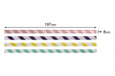 Papirna slamčica 197x8 mm - 50kom