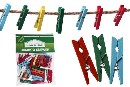 Drvene štipaljke 25mm u raznim bojama - 40 kom-slika_proizvoda