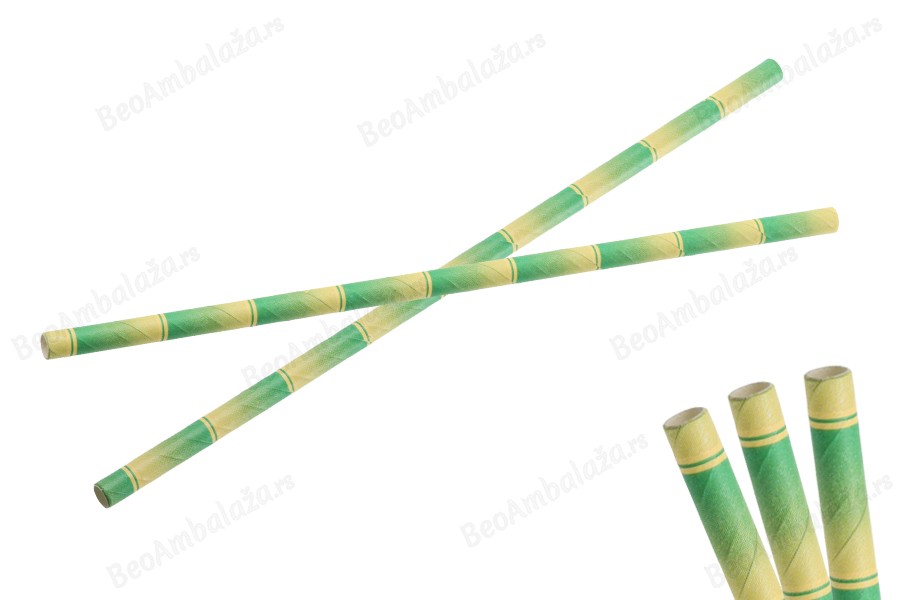 Ekološke papirne slamčice 197x6 mm - 25 kom-dimenzije_slike