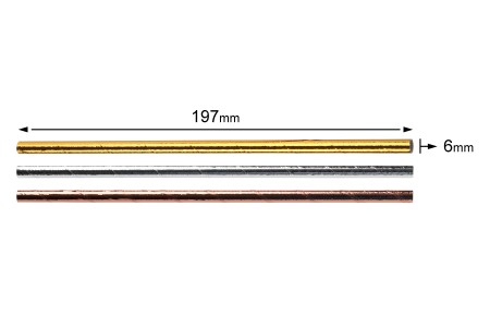 Papirne slamčice 197x6 mm ekološke u metalik nijansama – 25 komada-3