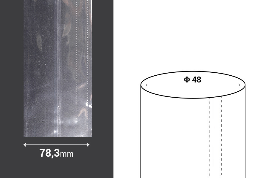 Termoskupljajuća plastična providna folija širina 78,3 mm - dužina metar (f 48) Termoskupljajuća plastična providna folija širina 78,3 mm - dužina metar (f 48)