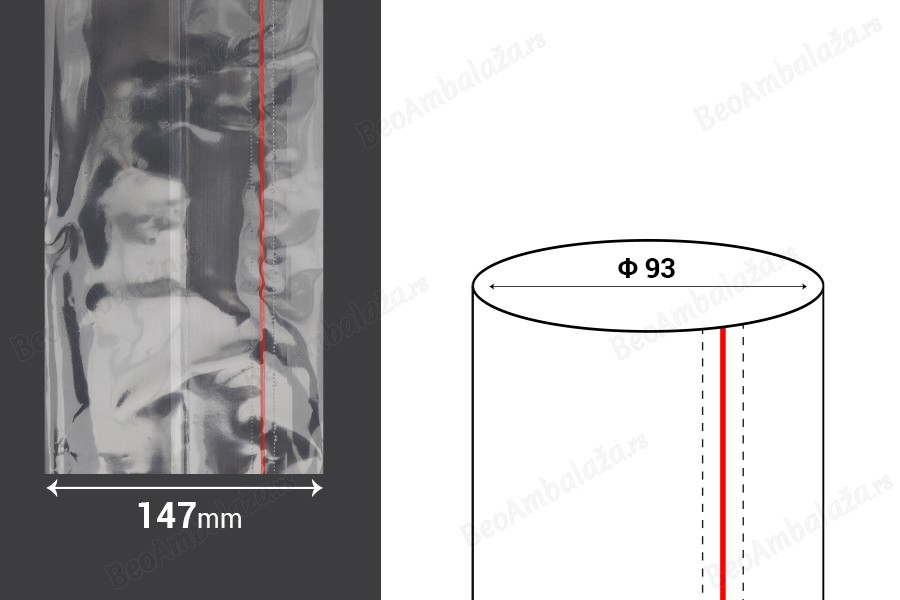 Termoskupljajuća plastična providna folija širina 147 mm - dužina 1 metar (f 93)-grupa_slika