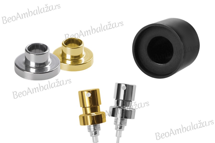 Aluminijumski sprej sa sigurnosnim Crimp zatvaranjem 15mm i magnetnim poklopcem, u dve boje