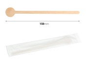 Drvene kašičice 150 mm u papirnoj ambalaži za mešanje kafe - pakovanje od 100 komada