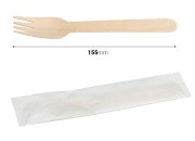 Drvene viljuške 155 mm u papirnoj ambalaži za jednokratnu upotrebu – pakovanje od 100 komada Drvene viljuške 155 mm u papirnoj ambalaži za jednokratnu upotrebu – pakovanje od 100 komada