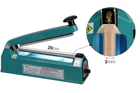 Stona mašina za termičko zatvaranje kesa - dužina lepljenja 20 cm, širina 2 mm-dimenzije_slike