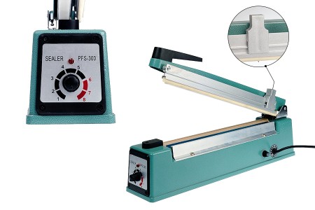Stona mašina za termičko zatvaranje kesa sa sigurnosnim mehanizmom i sečivom - dužina lepljenja 30 cm, širina 2 mm-slika_proizvoda