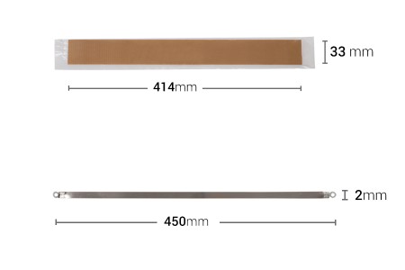 Zamenska tkanina 414x38 mm i žica 450x2 za toplotni ručni zavarivač kesa-dimenzije_slike
