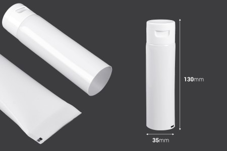 Plastična tuba od 50 ml sa unutrašnjom aluminijumskom oblogom i flip top zatvaračem – 12 komada-dimenzije_slike