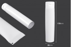 Plastična tuba od 100 ml sa unutrašnjom aluminijumskom oblogom i flip top zatvaračem – 12 komada