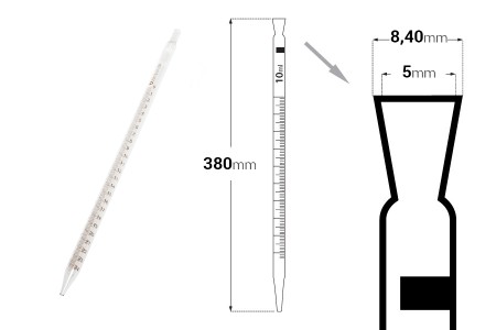 Graduisana staklena pipeta sa definisanom zapreminom od 25 mL-dimenzije_slike