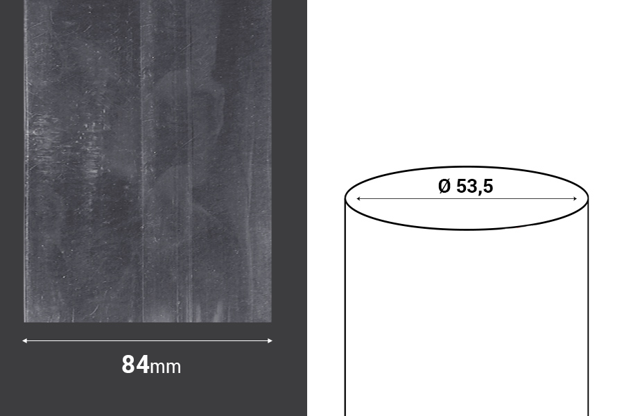 Termoskupljajuća perforirana plastična folija širine 84 mm - dužina metar (f 53.5) Termoskupljajuća perforirana plastična folija širine 84 mm - dužina metar (f 53.5)