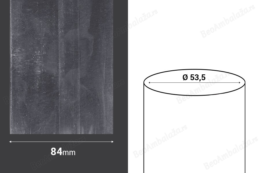 Termoskupljajuća perforirana plastična folija širine 84 mm - dužina metar (f 53.5)-dimenzije_slike