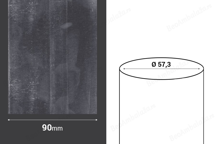 Termoskupljajuća perforirana plastična folija širine 90 mm - dužina metar (f 57.3)-dimenzije_slike
