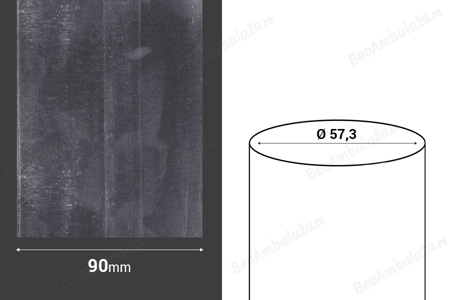 Termoskupljajuća perforirana plastična folija širine 90 mm - dužina metar (f 57.3)-dimenzije_slike