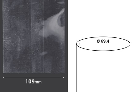 Termoskupljajuća perforirana plastična folija širine 109 mm - dužina metar (f 69,4)-2