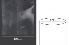 Termoskupljajuća perforirana plastična folija širine 121 mm - dužina metar (f 77,1)