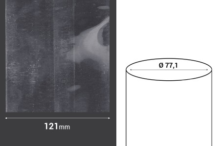 Termoskupljajuća perforirana plastična folija širine 121 mm - dužina metar (f 77,1)-2