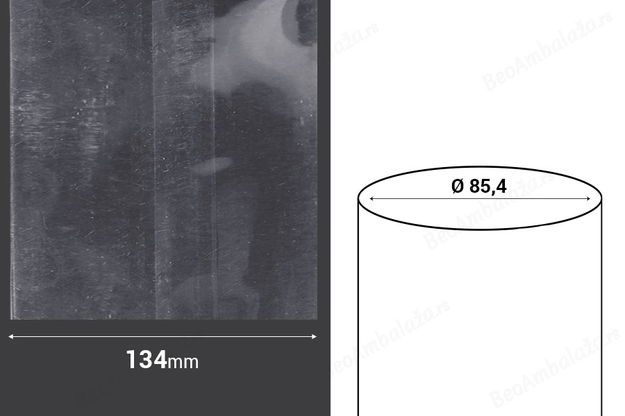 Termoskupljajuća perforirana plastična folija širine 134 mm - dužina metar (f 85,4)-dimenzije_slike