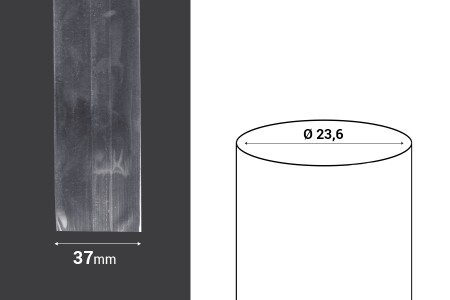 Termoskupljajuća perforirana plastična folija širine 37 mm - dužina metar (f 23.6)-2