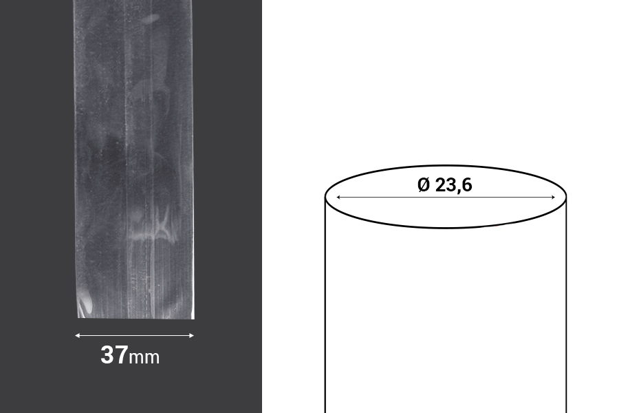 Termoskupljajuća perforirana plastična folija širine 37 mm - dužina metar (f 23.6) Termoskupljajuća perforirana plastična folija širine 37 mm - dužina metar (f 23.6)