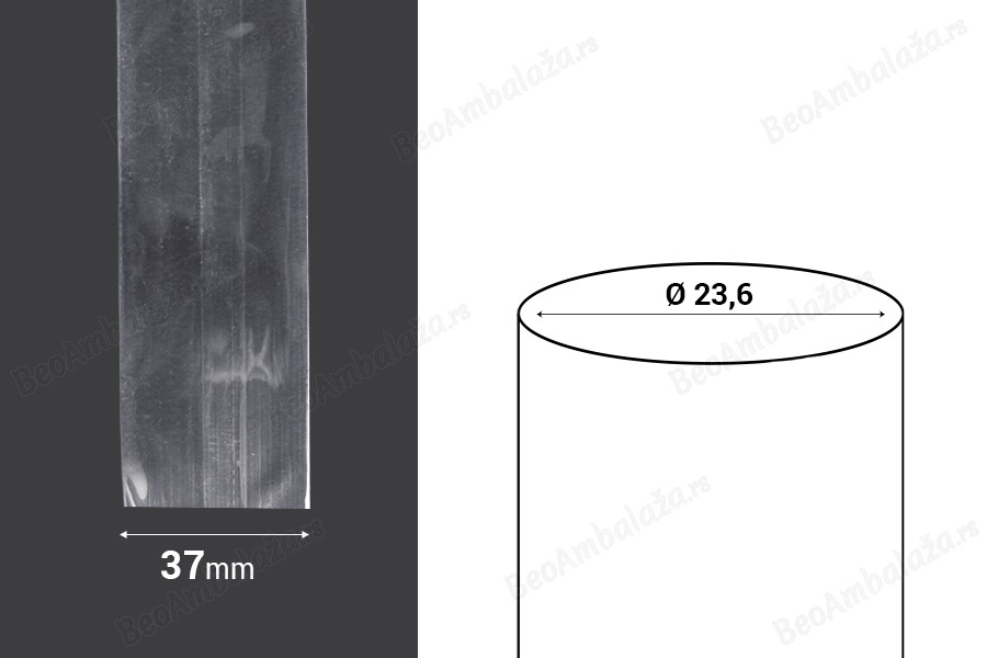 Termoskupljajuća perforirana plastična folija širine 37 mm - dužina metar (f 23.6)-dimenzije_slike