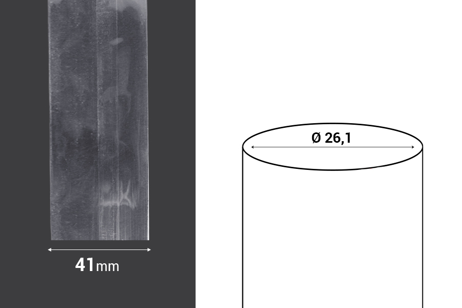 Termoskupljajuća perforirana plastična folija širine 41 mm - dužina metar (f 26.1)