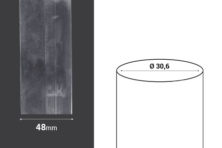 Termoskupljajuća perforirana plastična folija širine 48 mm - dužina metar (f 30.6)-2