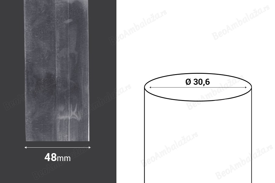 Termoskupljajuća perforirana plastična folija širine 48 mm - dužina metar (f 30.6)-dimenzije_slike