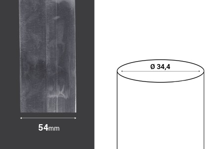 Termoskupljajuća perforirana plastična folija širine 54 mm - dužina metar (f 34.4)-2